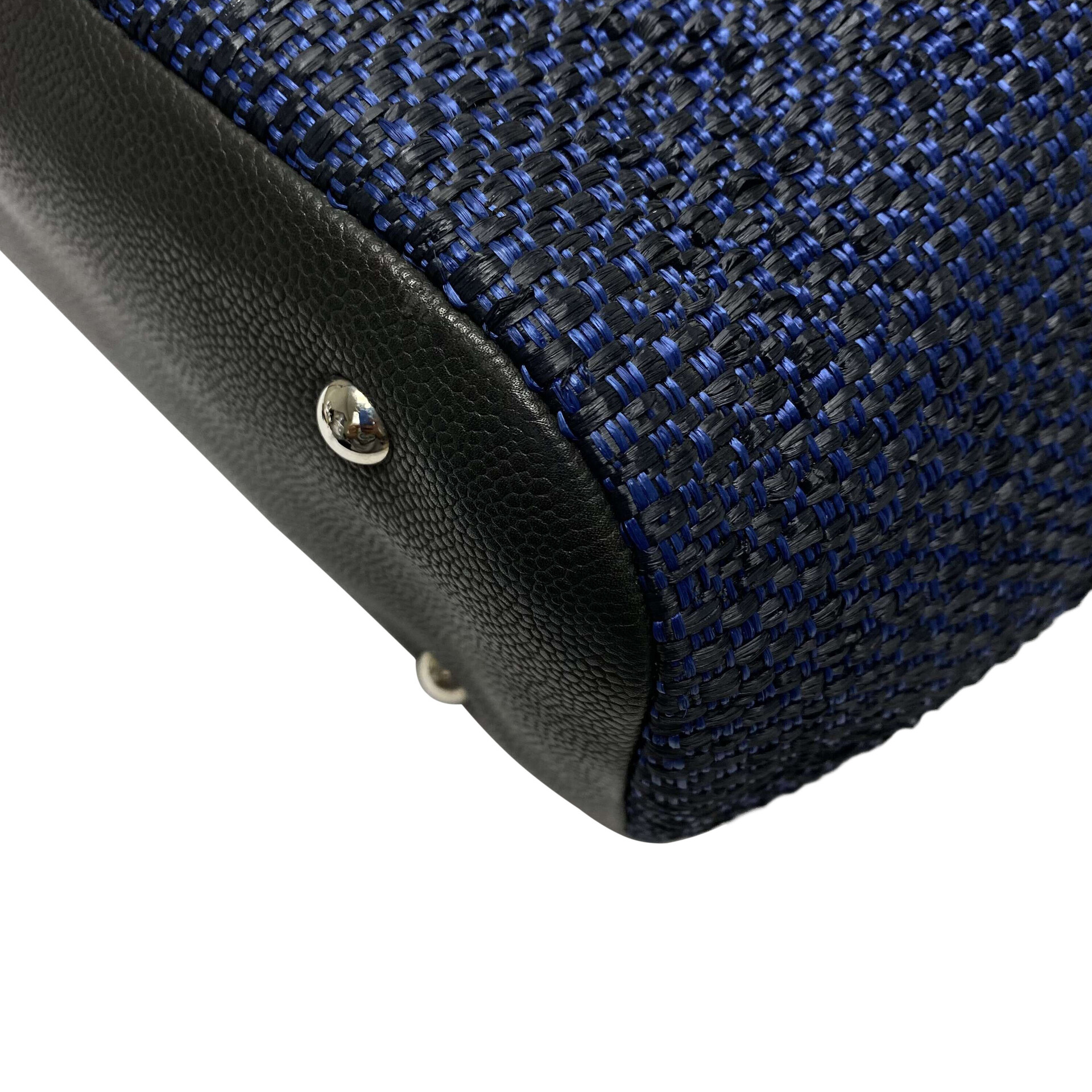 Bolsa Chanel Ráfia Azul