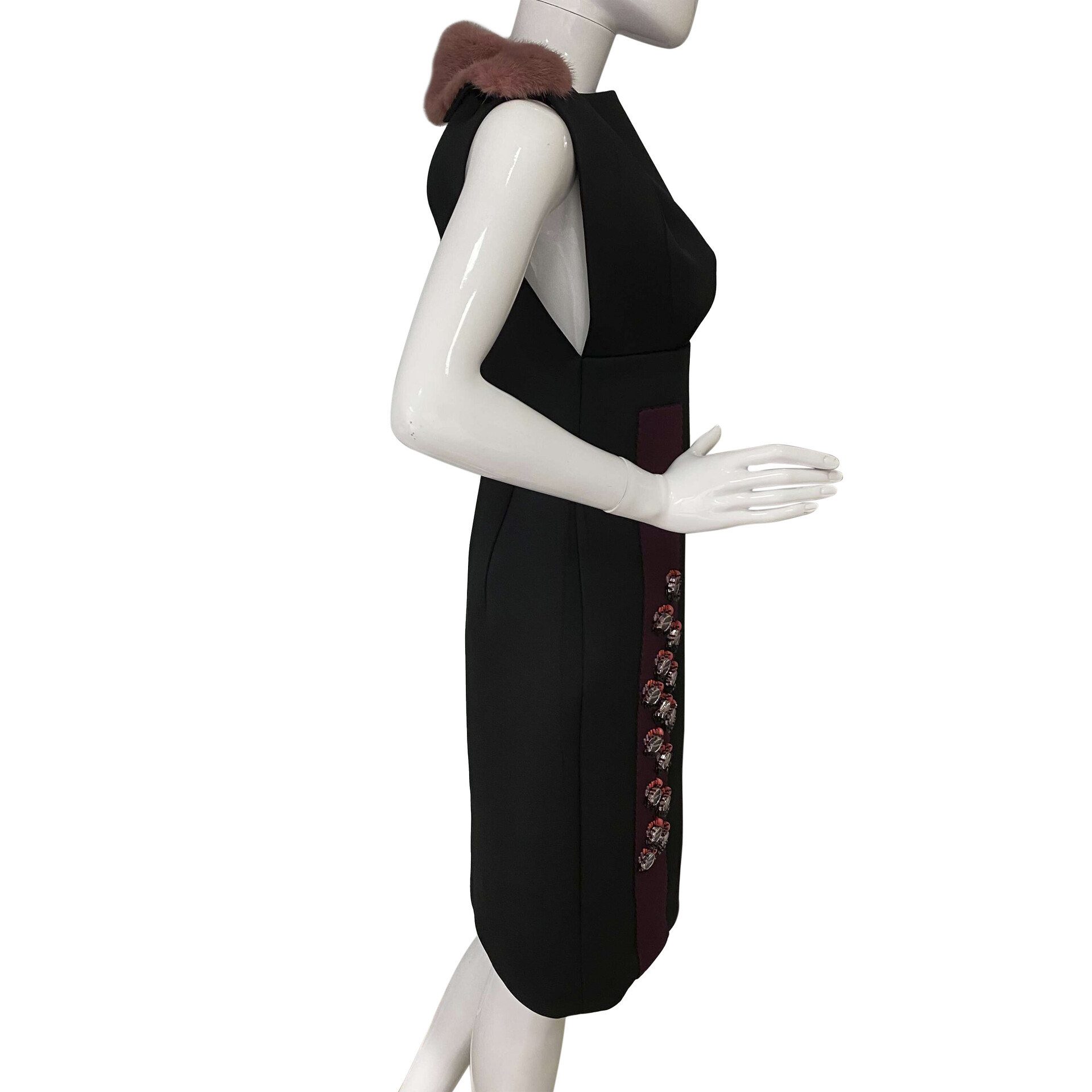 Vestido Prada Preto Bordado