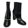Bota Chanel Couro Preta