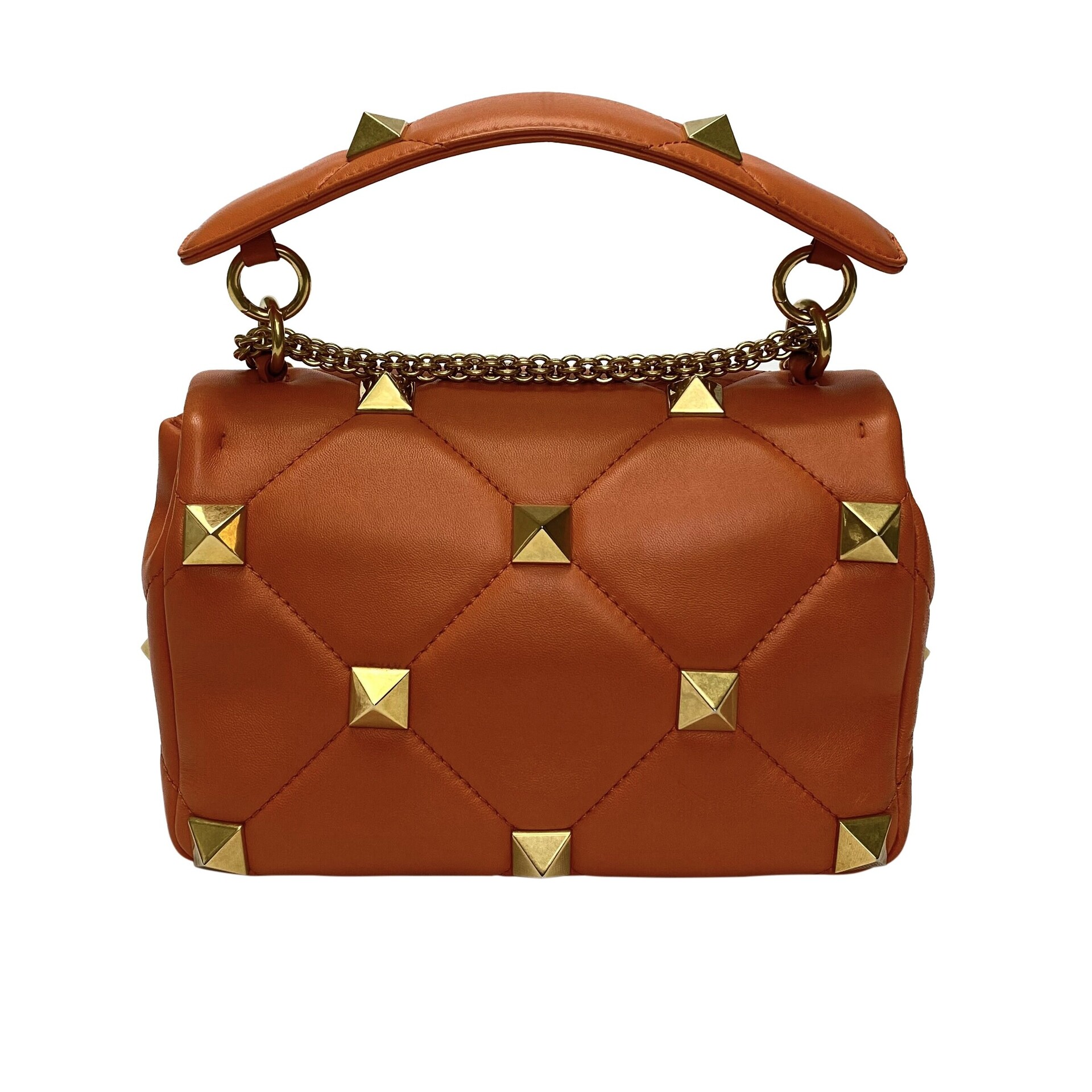 Bolsa Valentino Garavani Roman Stud Laranja