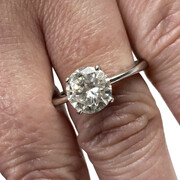 Anel Solitário Ouro Branco - 2.09 ct