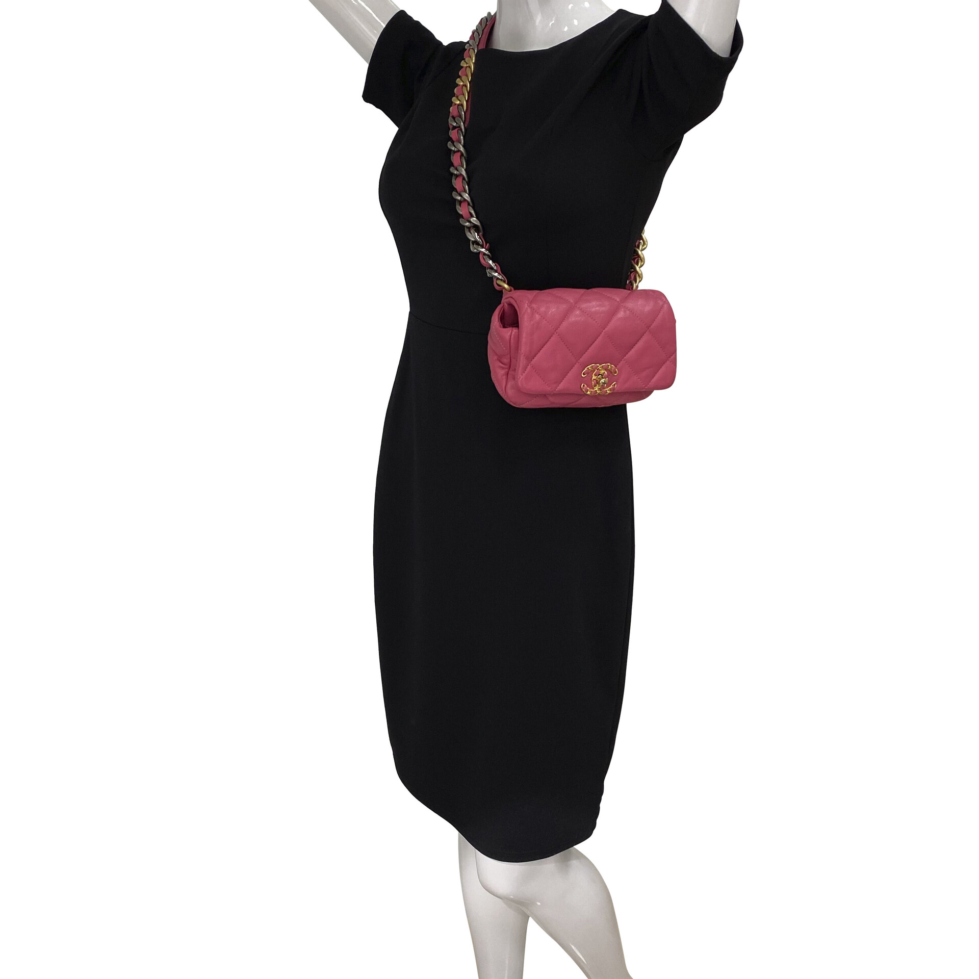 Bolsa Chanel C19 Weist Bag Rosa