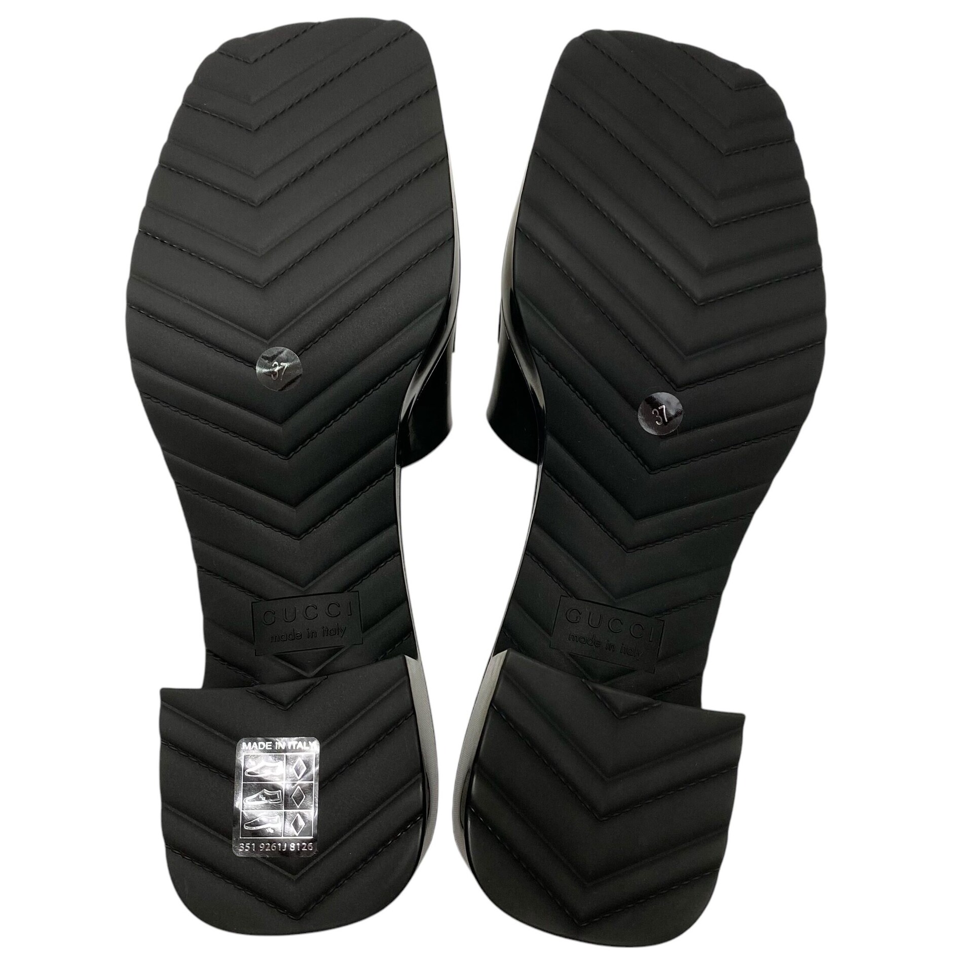 Sandália Gucci Rubber Slides Preta