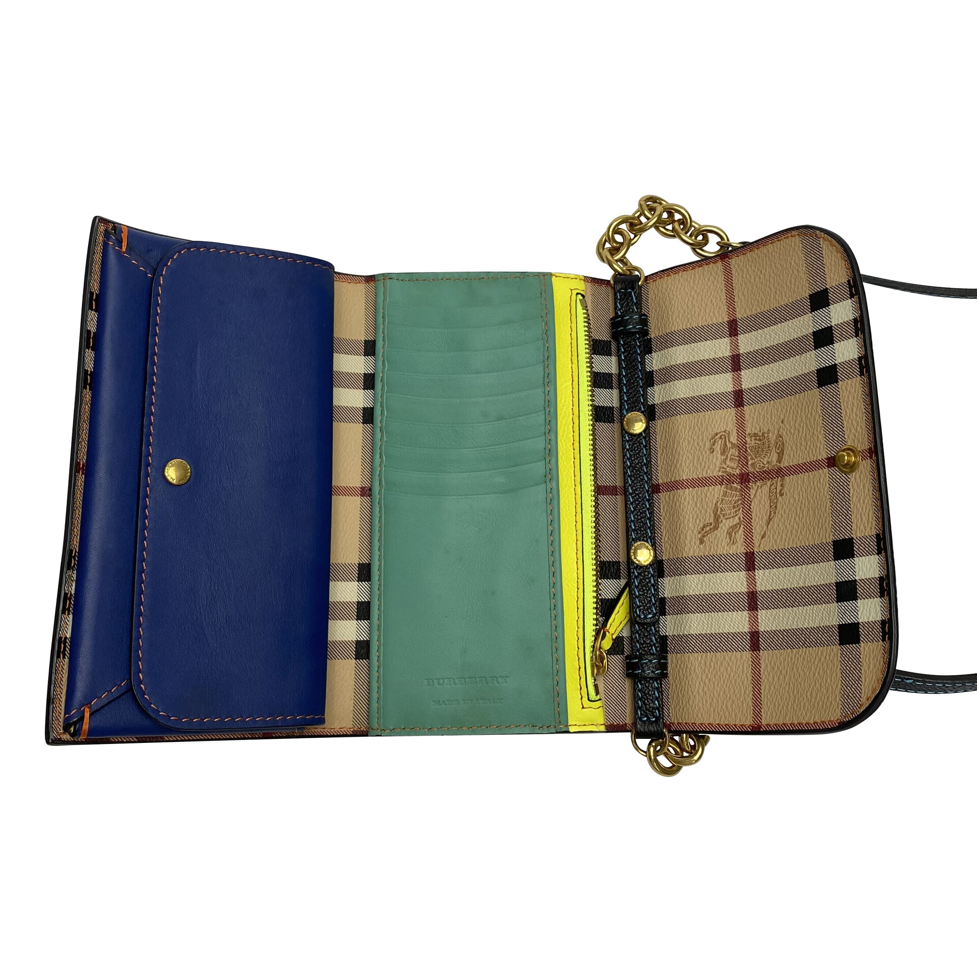 Bolsa Burberry Wallet Couro Marinho