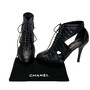 Bota Chanel Couro Preta