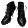 Bota Chanel Couro Preta