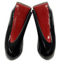 Peep Toe Christian Louboutin Verniz Preto