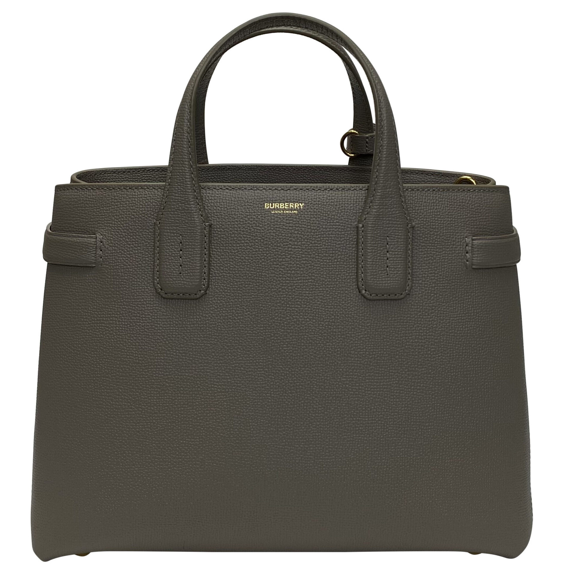 Bolsa Burberry Banner Couro Cinza