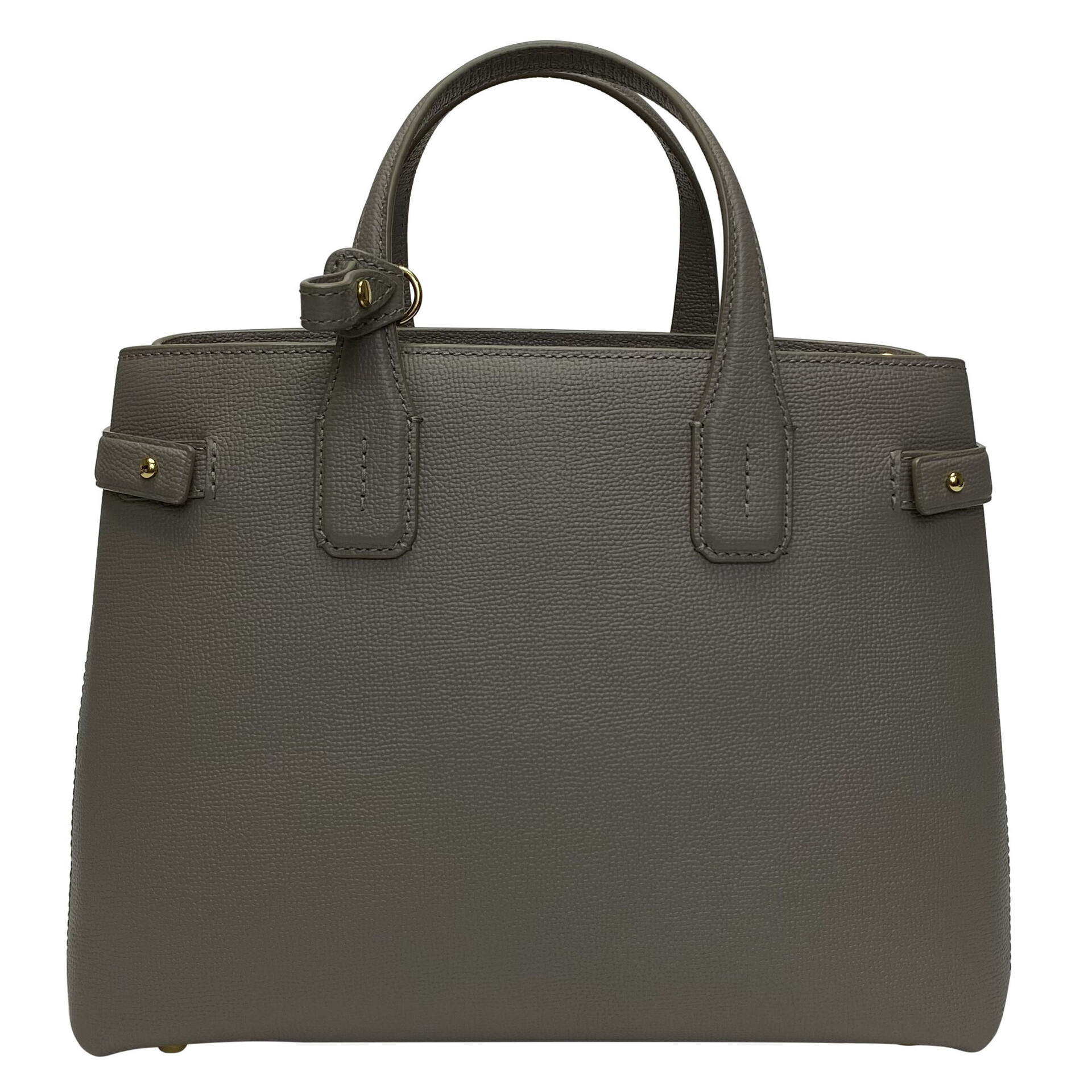 Bolsa Burberry Banner Couro Cinza