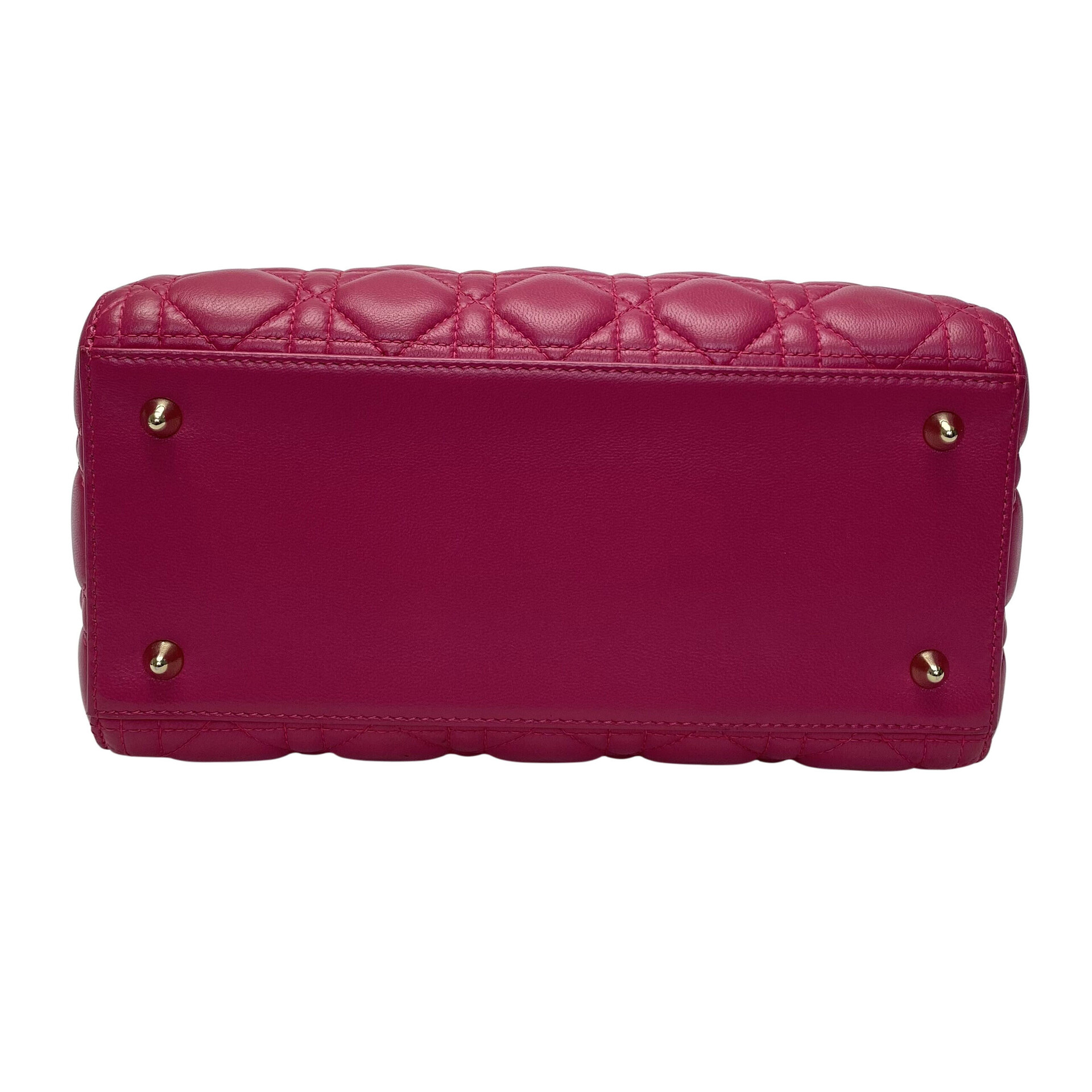 Bolsa Christian Dior Lady Dior Couro Pink