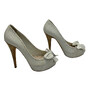 Peep Toe Miu Miu Laço Off White