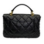 Bolsa Chanel Top Handle Flap Couro Preta