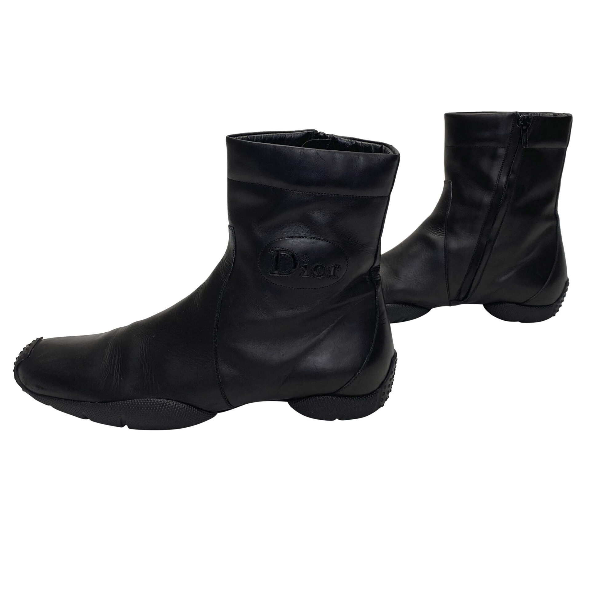Bota Christian Dior Couro Preto