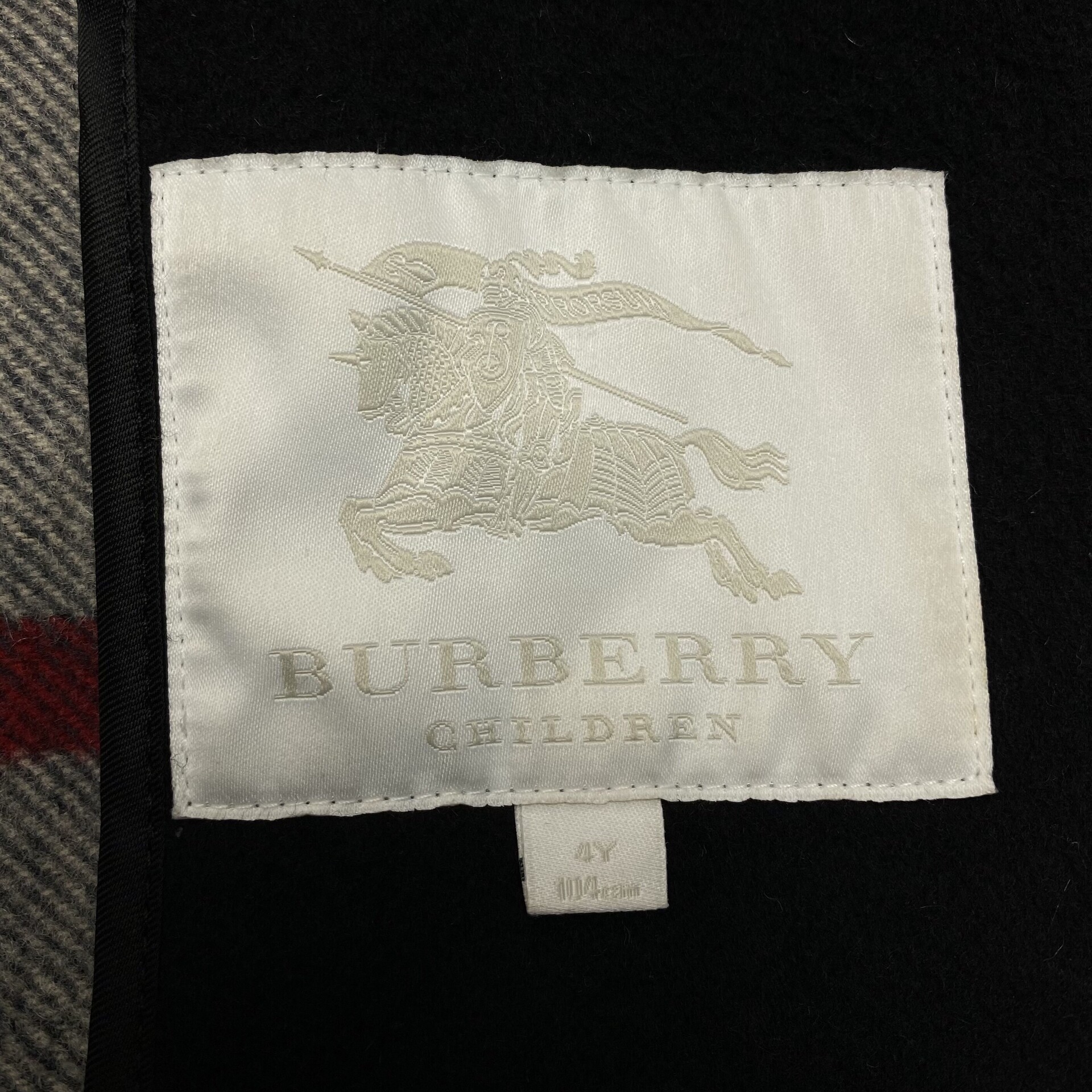 Casaco Burberry Lã Preto Infantil