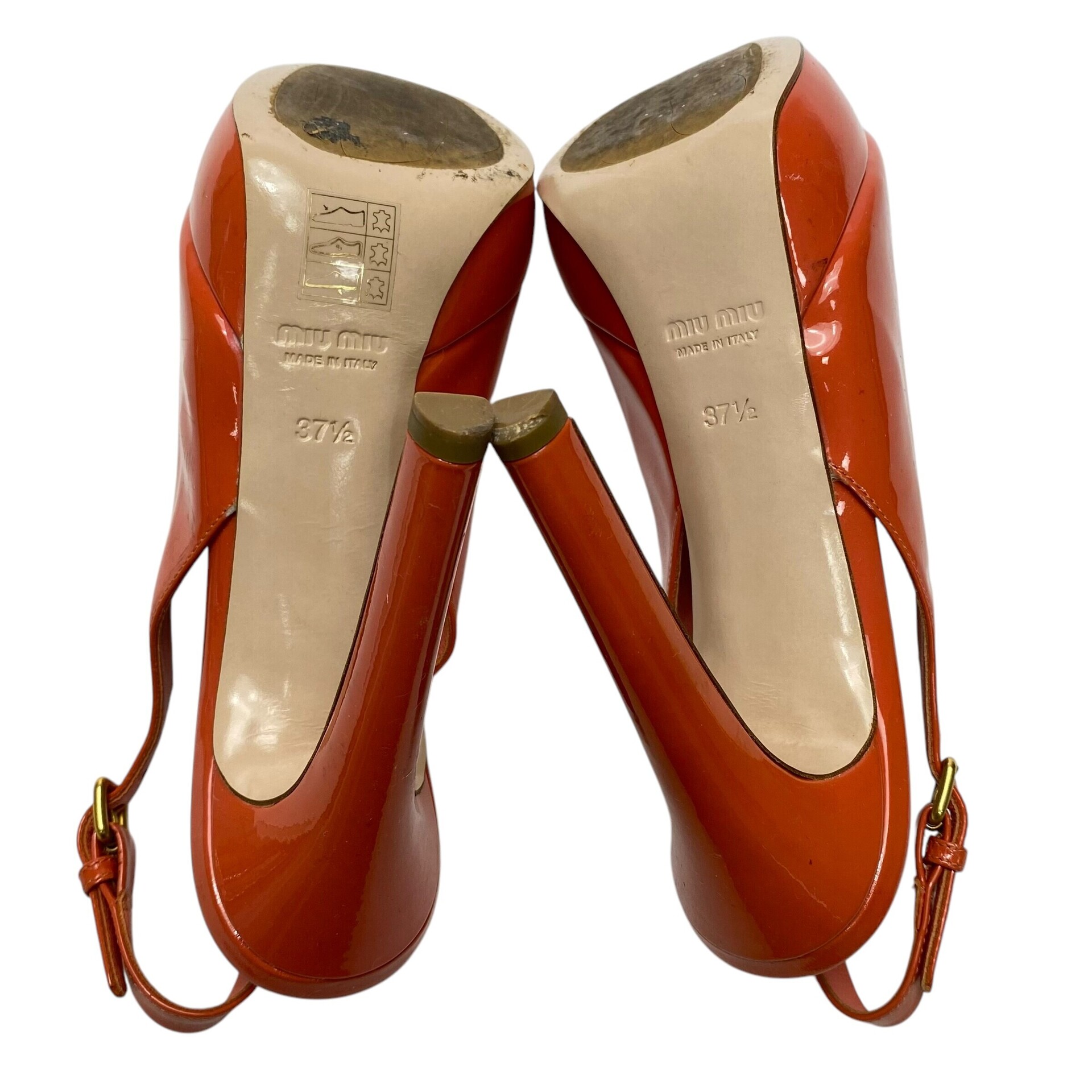 Peep Toe Miu Miu Laranja