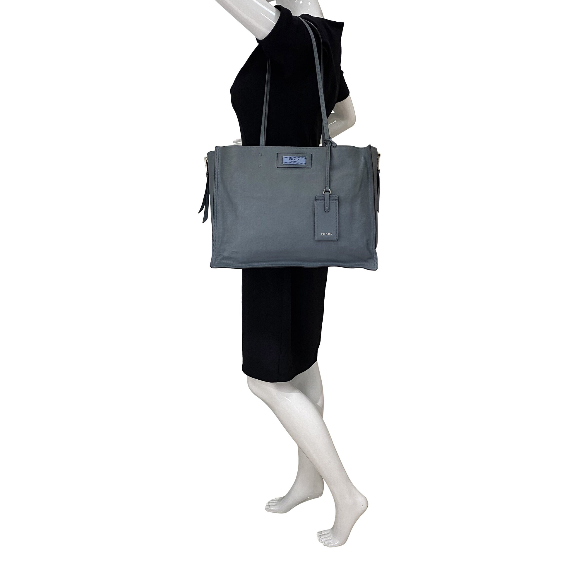 Bolsa Prada Etiquette Shopping Bag Azul Marine