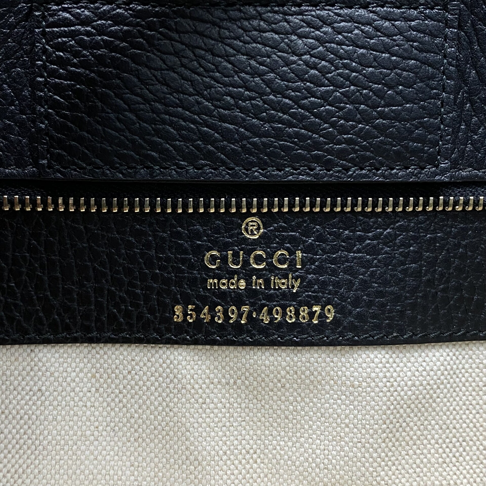 Bolsa Gucci Swing Tote Couro Preto