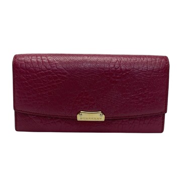 Carteira Burberry Couro Rosa