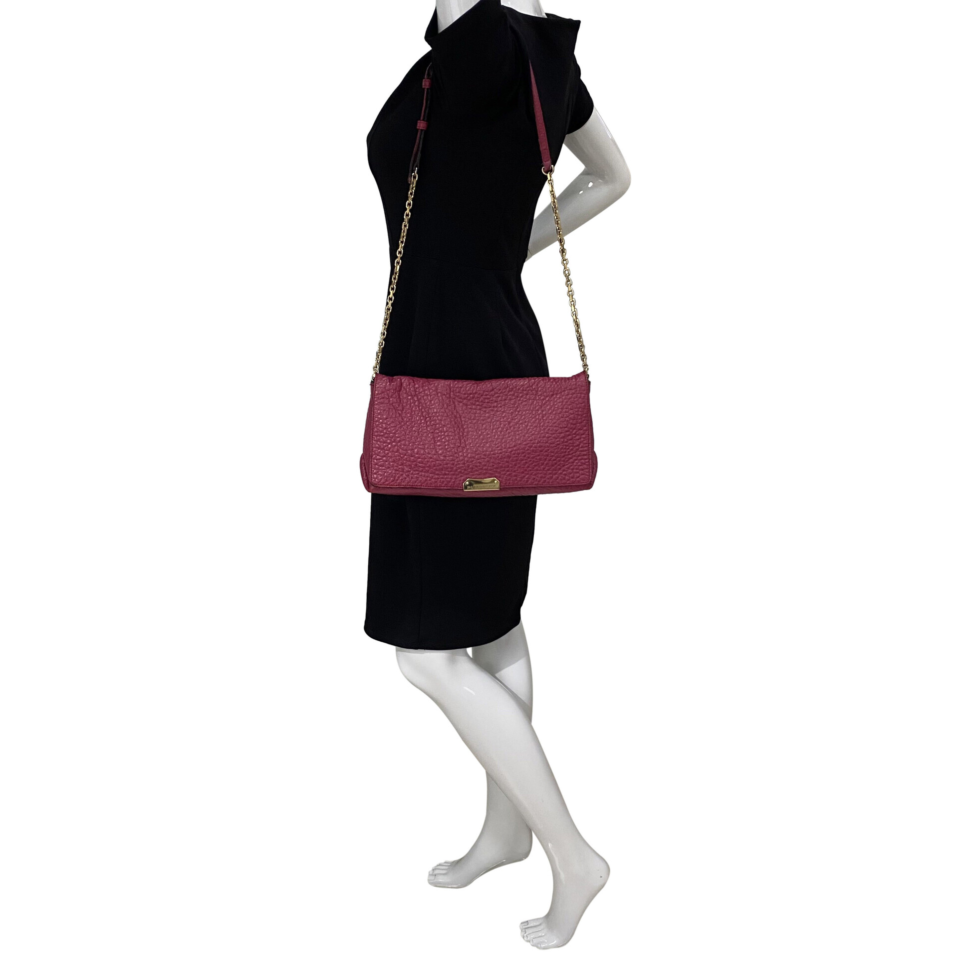 Bolsa Burberry Couro Rosa