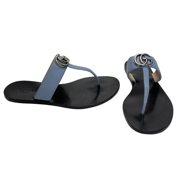Flat Gucci GG Azul