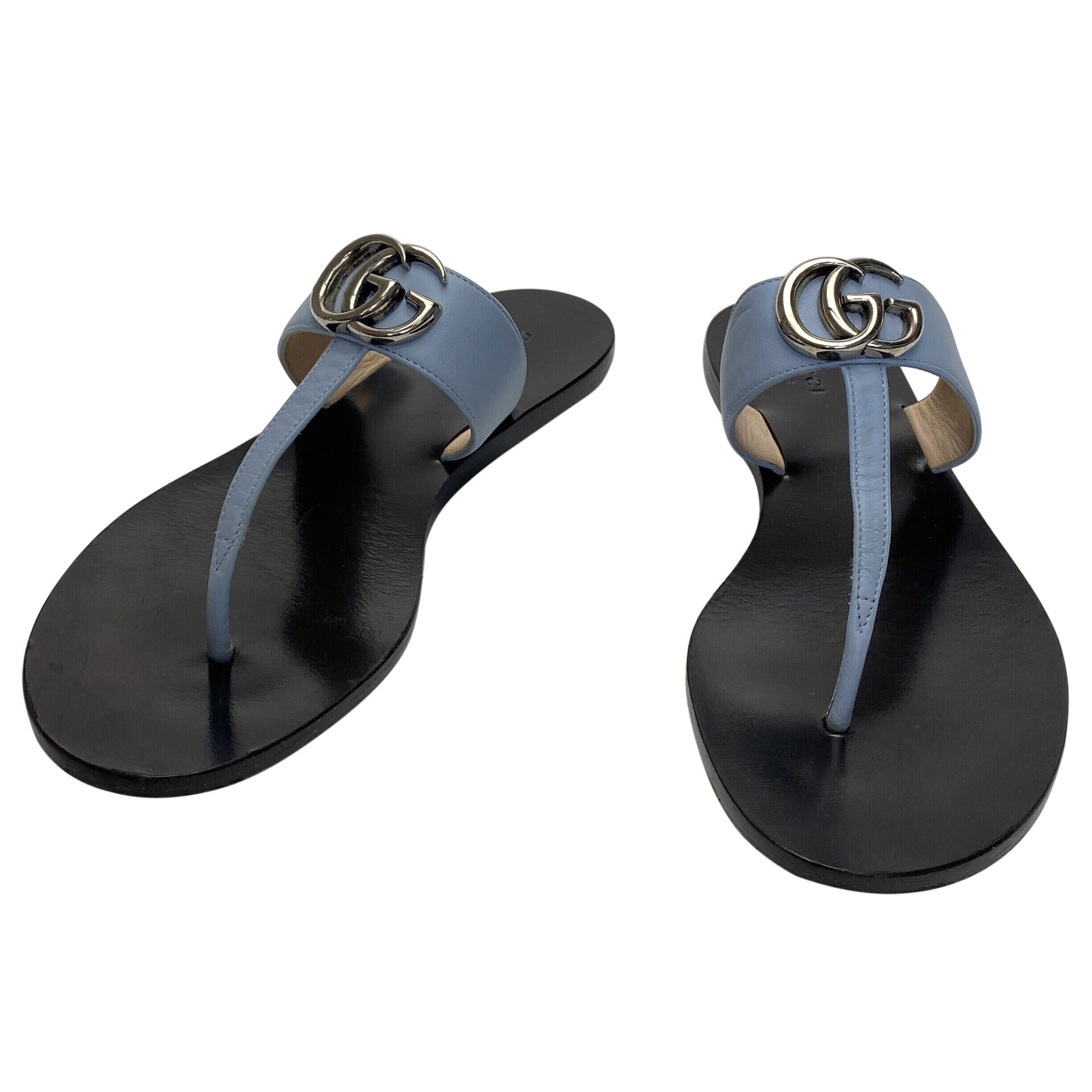 Flat Gucci GG Azul