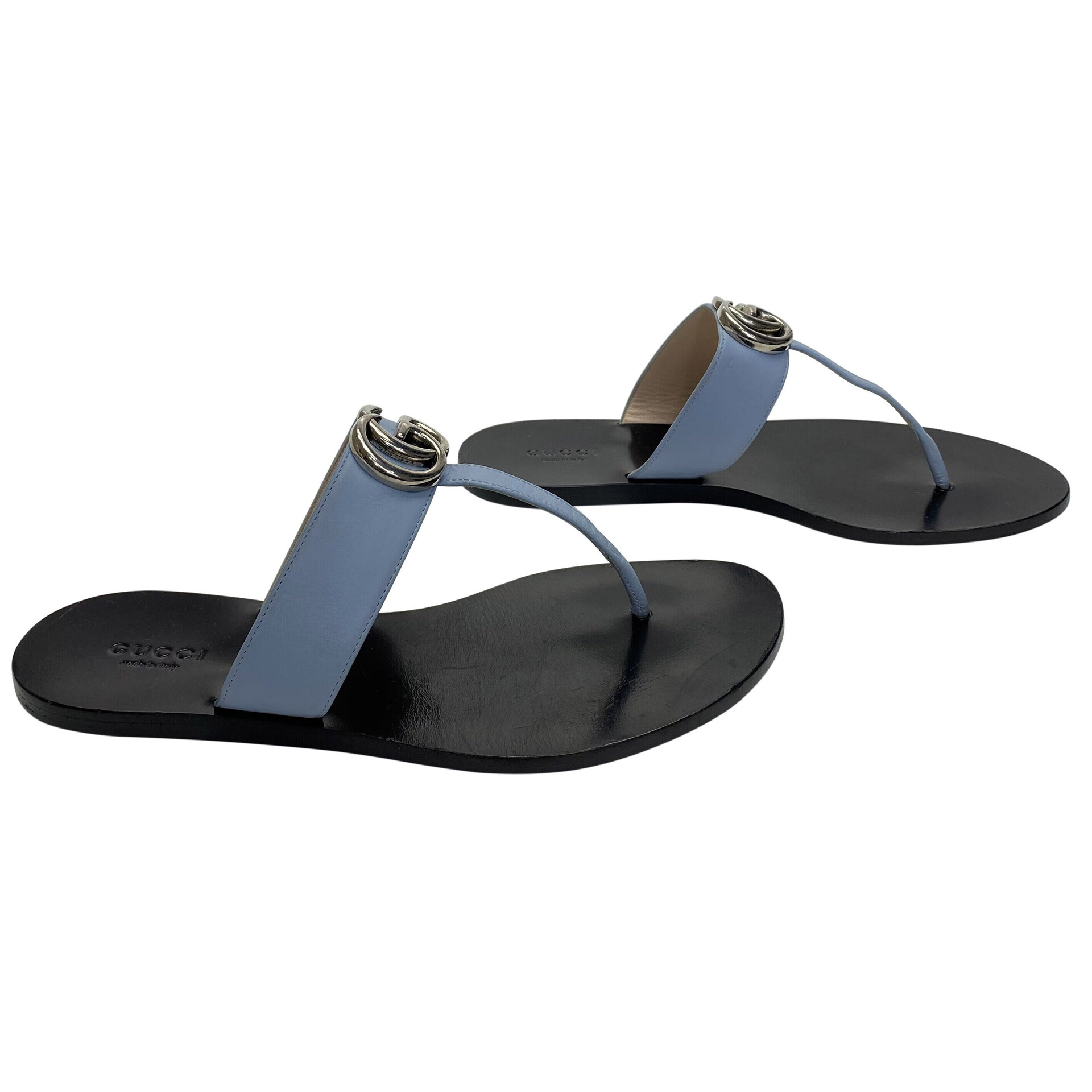Flat Gucci GG Azul