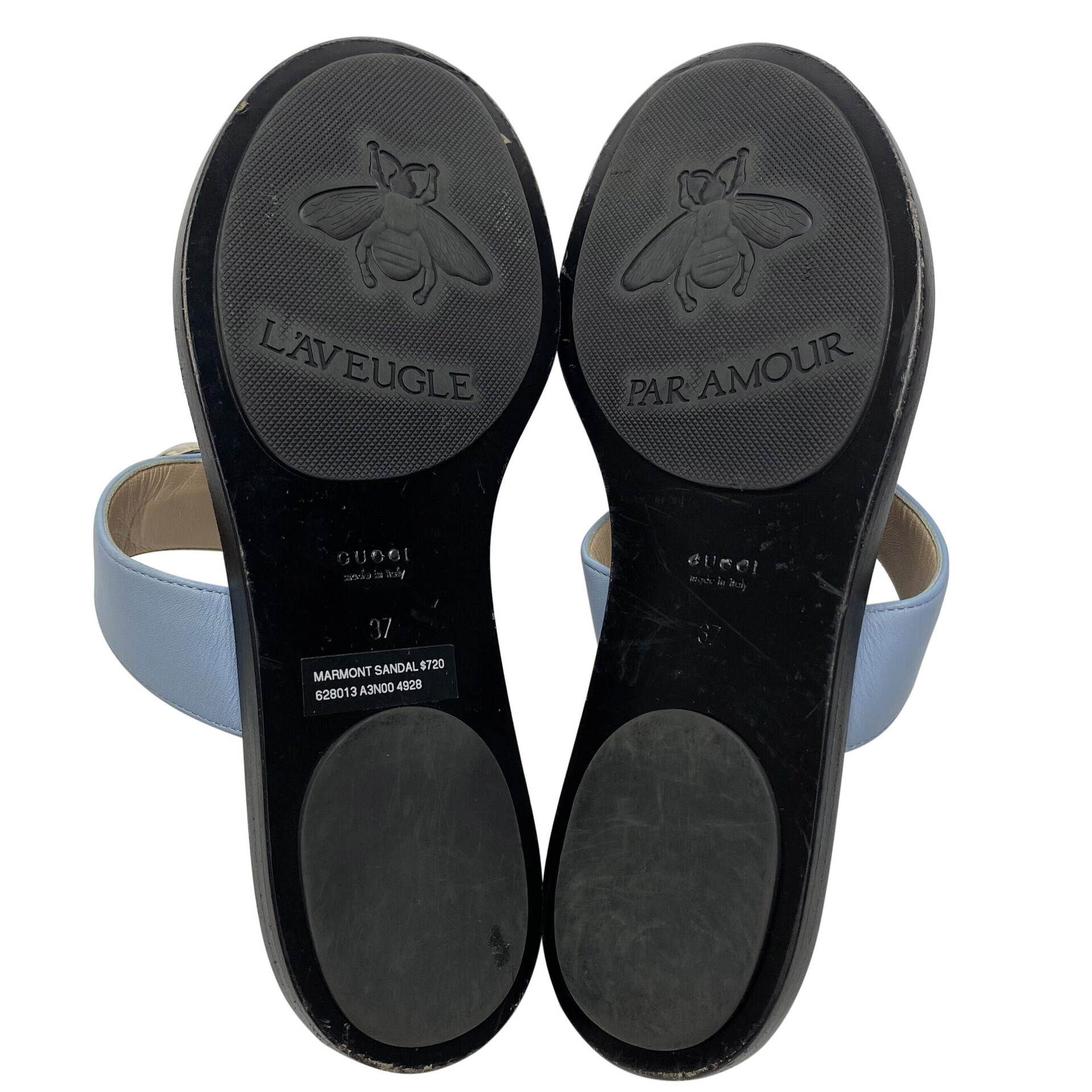 Flat Gucci GG Azul