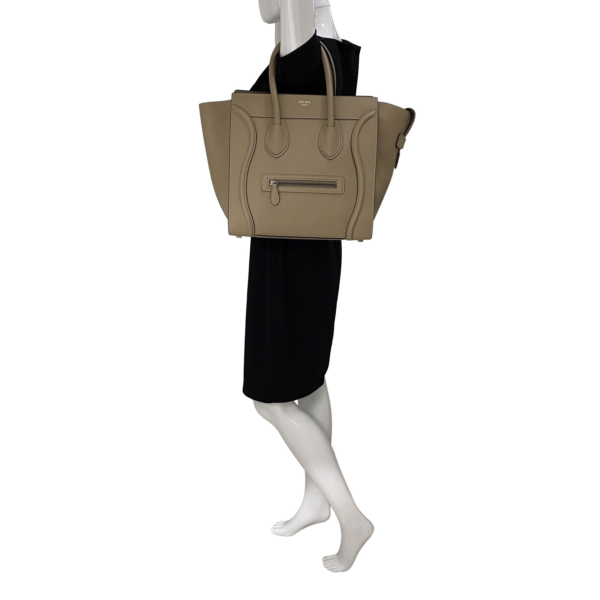 Bolsa Celine Luggage Couro Bege