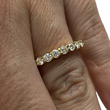 Meia Aliança Vivara Ouro Amarelo com Diamantes