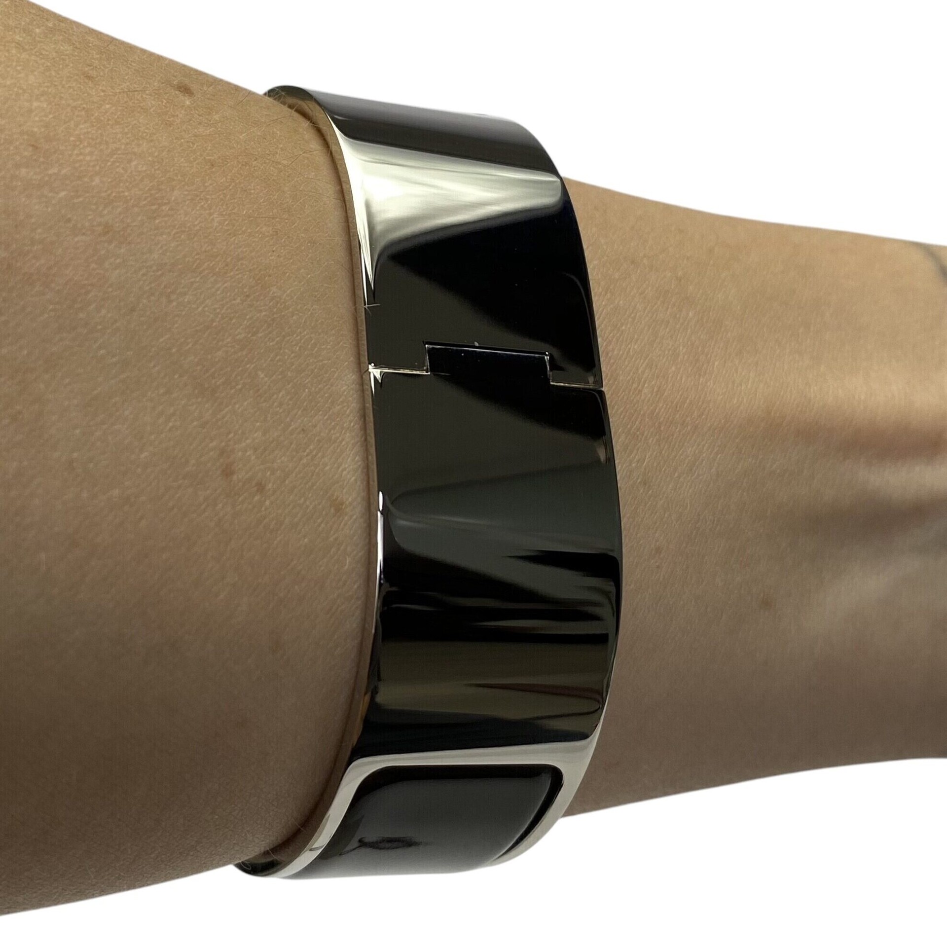 Bracelete Hermès Clic Clac H Marrom Escuro