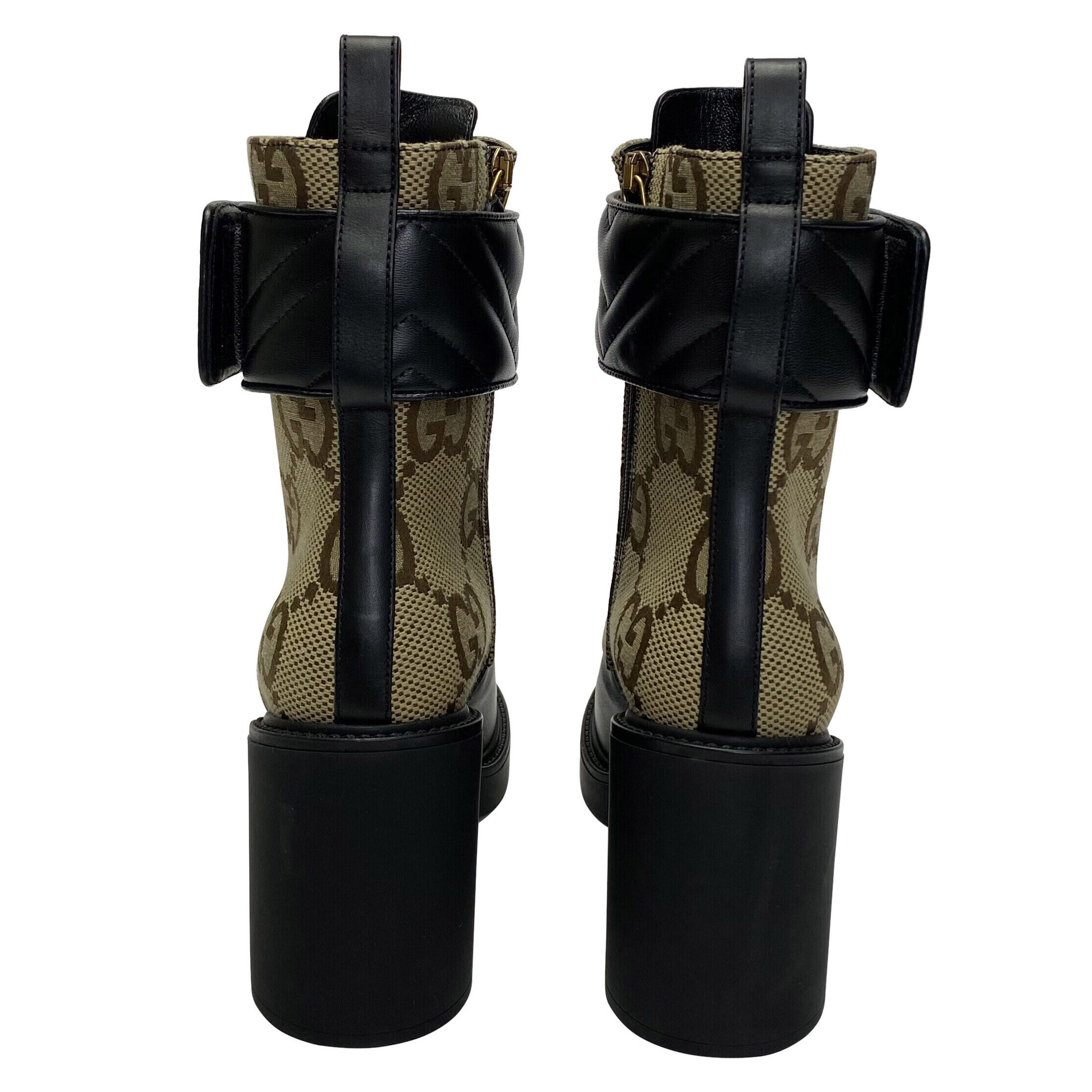 Bota Gucci Preta e Monograma