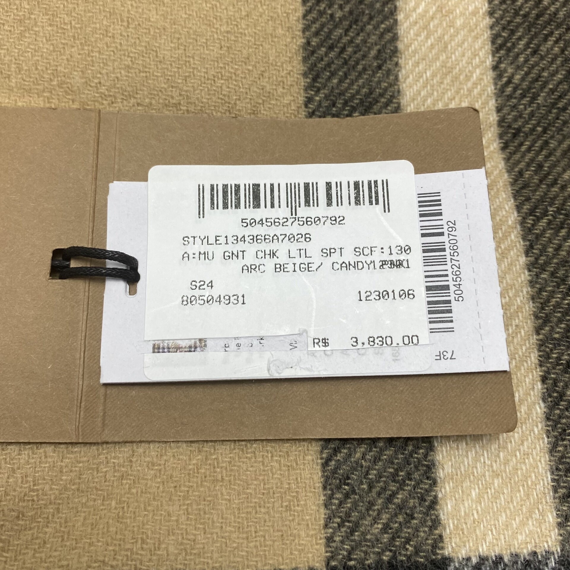 Cachecol Burberry Dupla Face