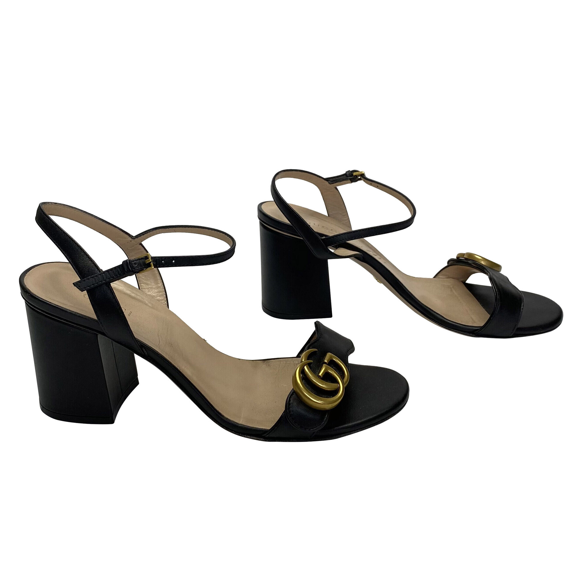 Sandália Gucci GG Marmont Preta