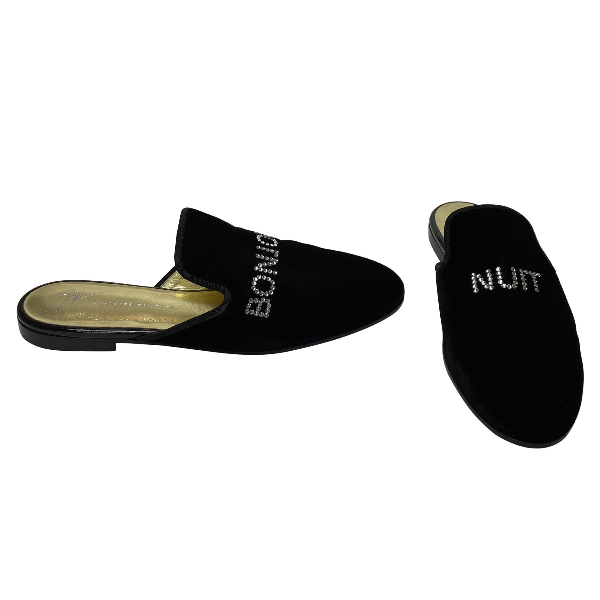 Mule Giuseppe Zanotti Bonjour Nuit Preto