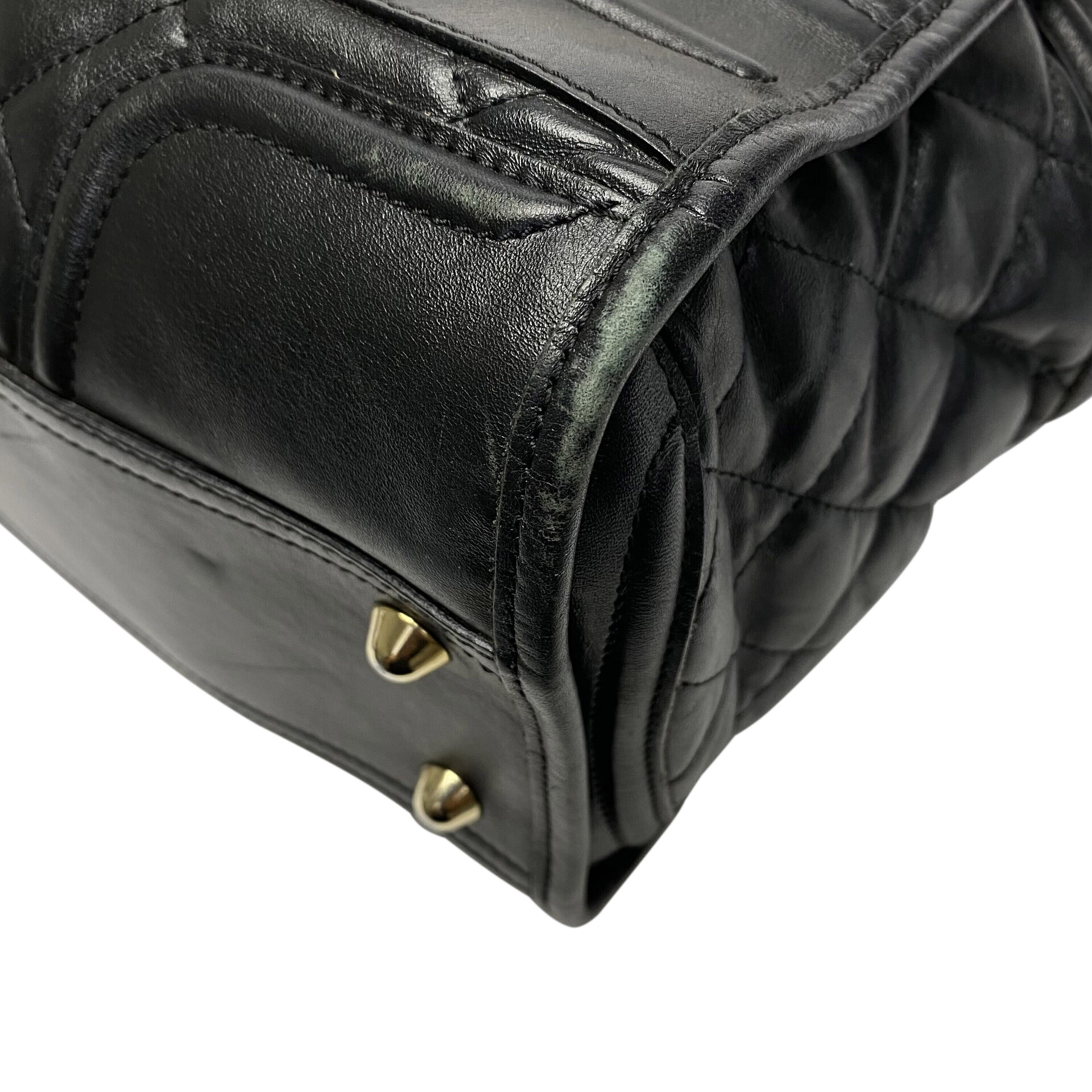 Bolsa Burberry Manor Couro Preto