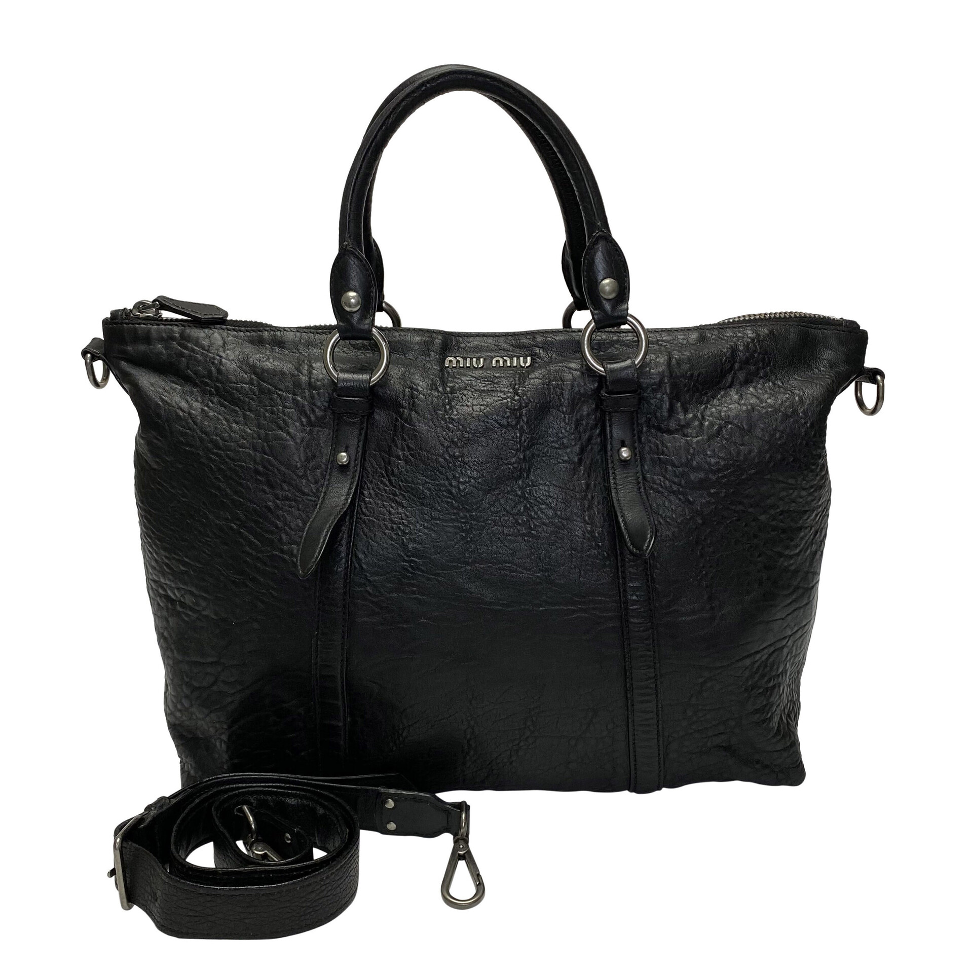 Bolsa Miu Miu Couro Preta