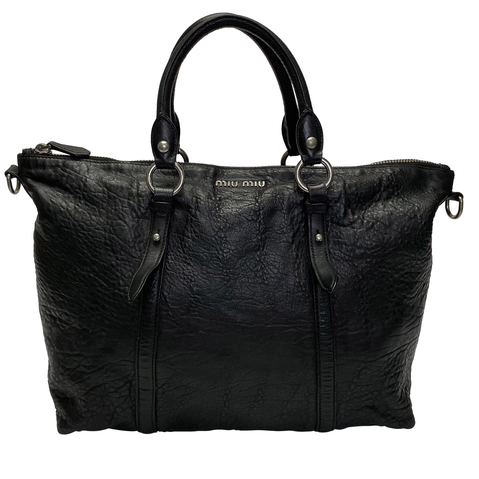 Bolsa Miu Miu Couro Preta