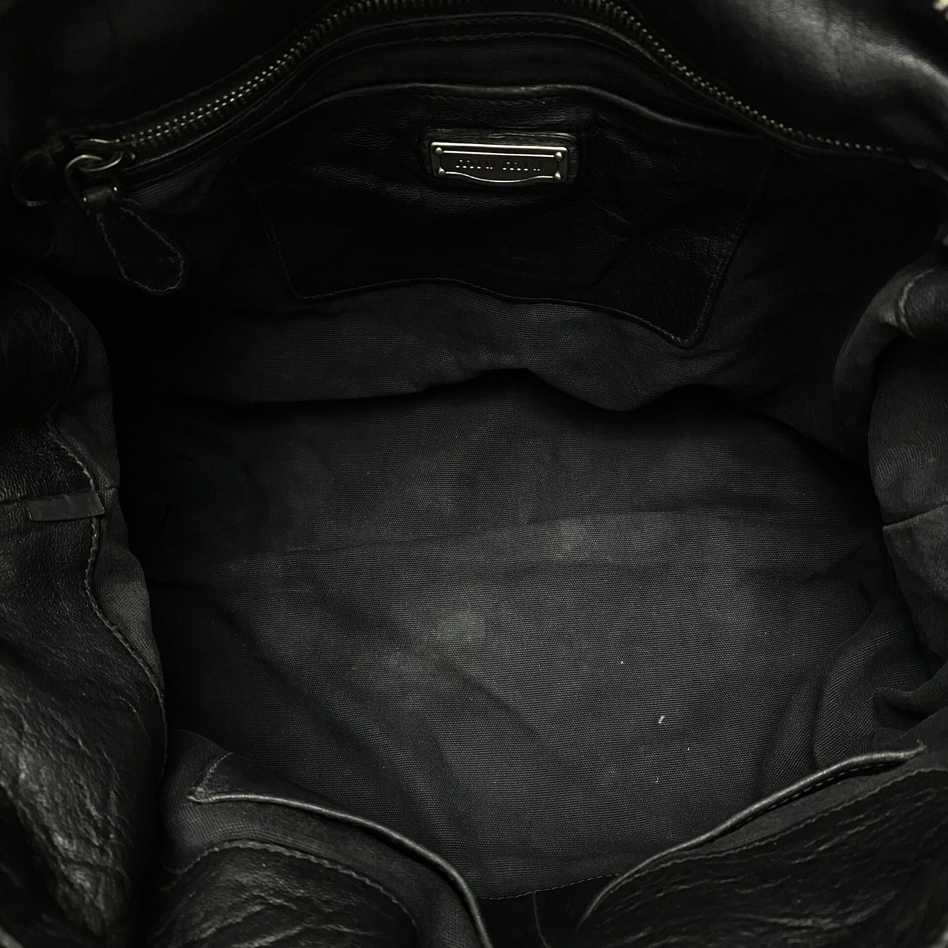 Bolsa Miu Miu Couro Preta