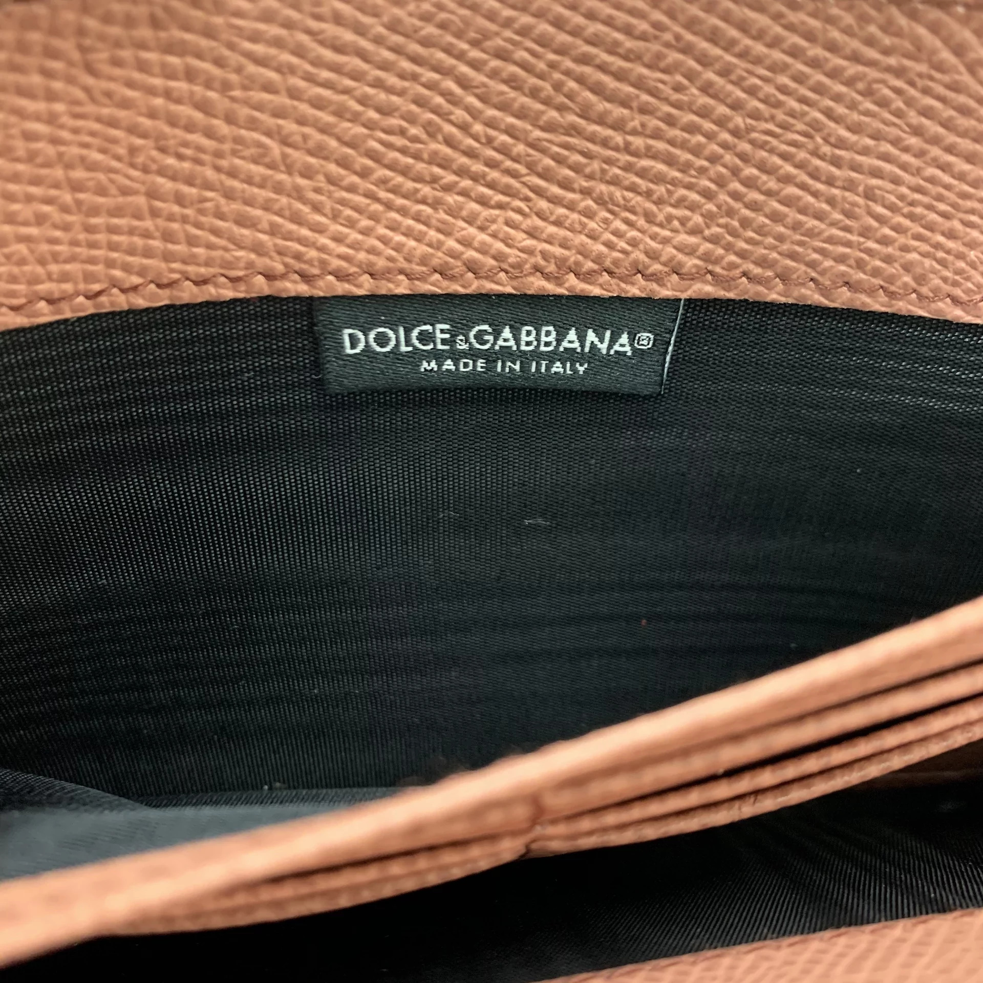 Carteira Dolce & Gabbana Couro Saffiano Salmão