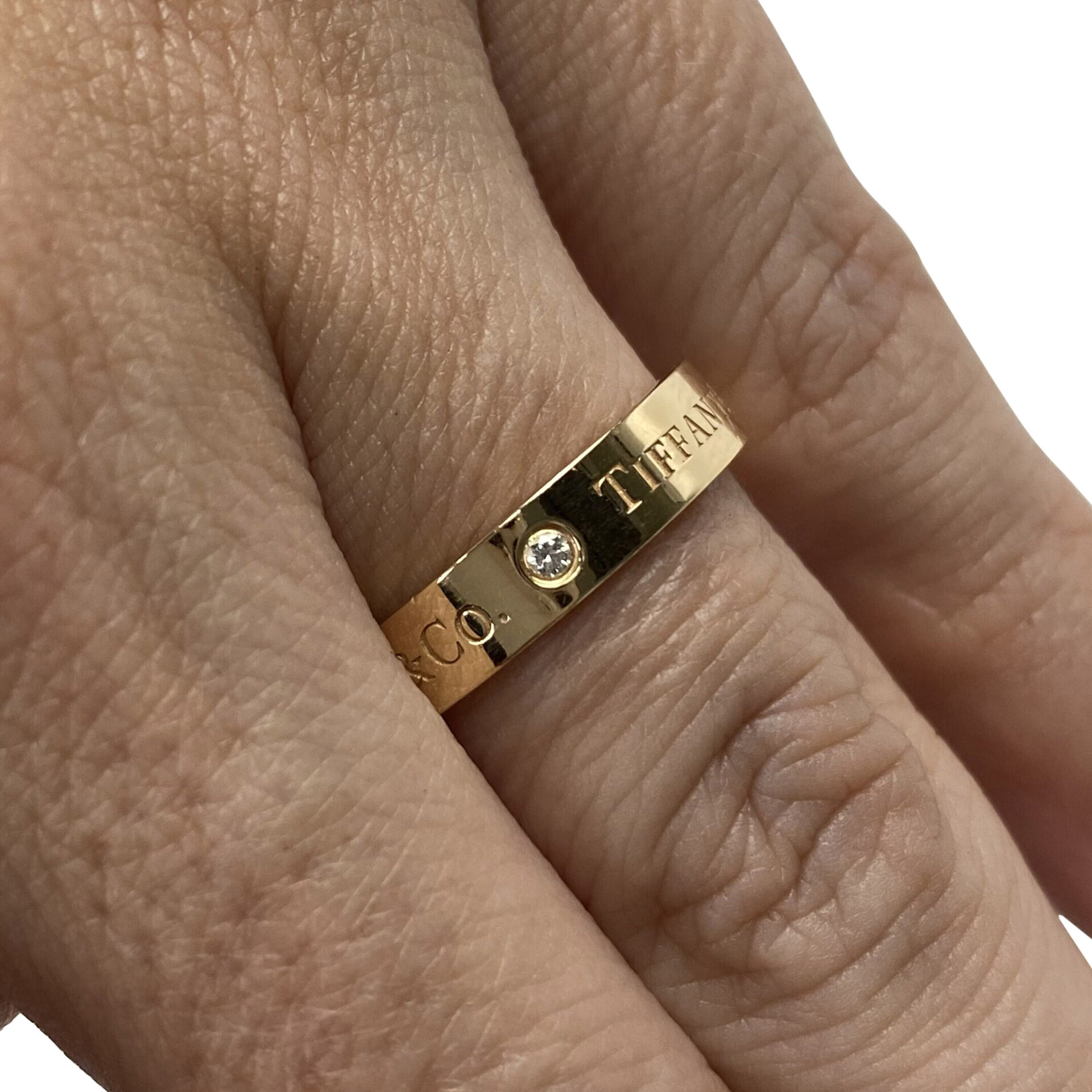 Aliança Tiffany & Co. Ouro Rosa com Diamantes