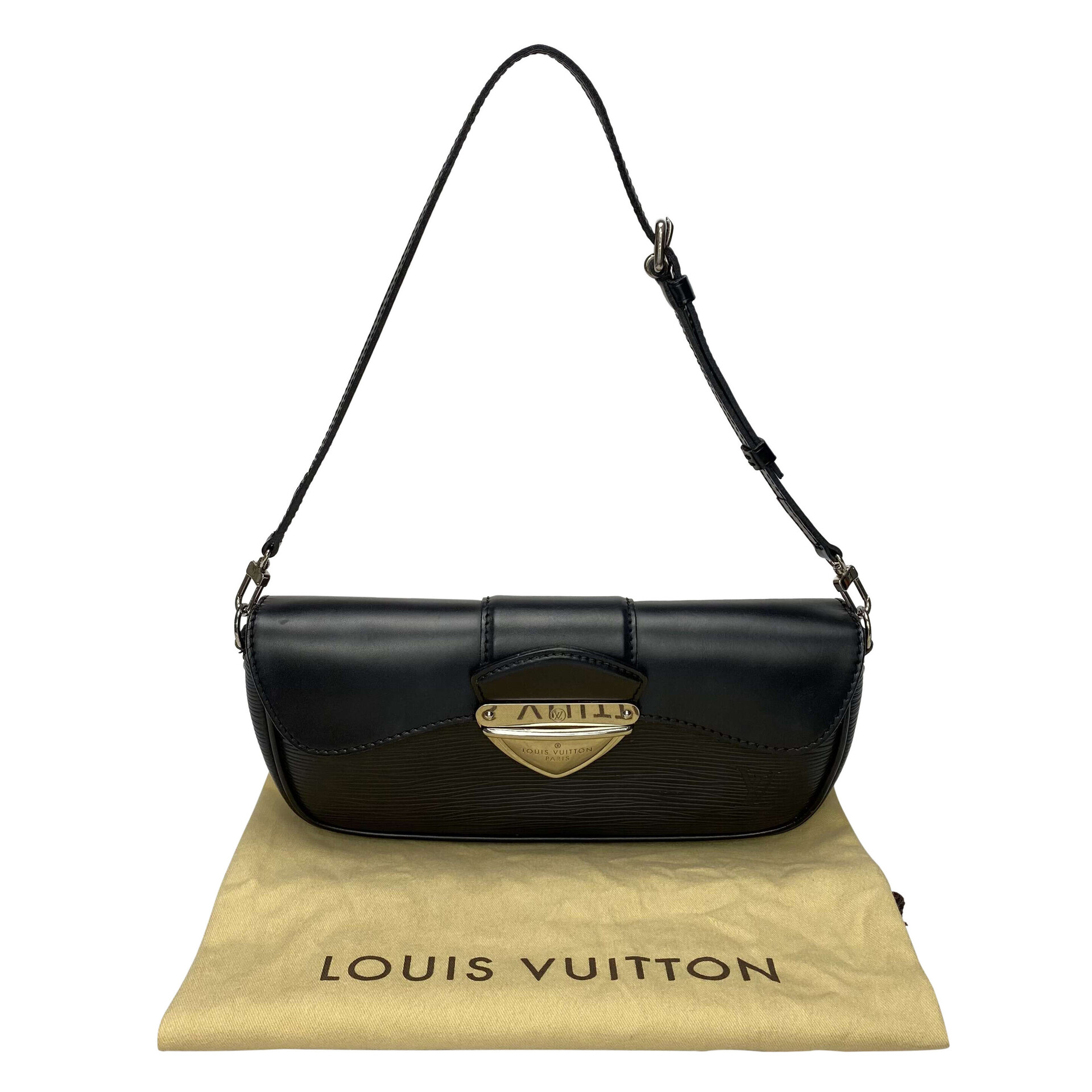 Bolsa Louis Vuitton Pochette Montaigne Epi Preta