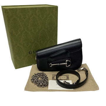 Bolsa Gucci Tiracolo Horsebit 1955 Preta