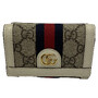 Carteira Gucci Monograma e Faixa Web