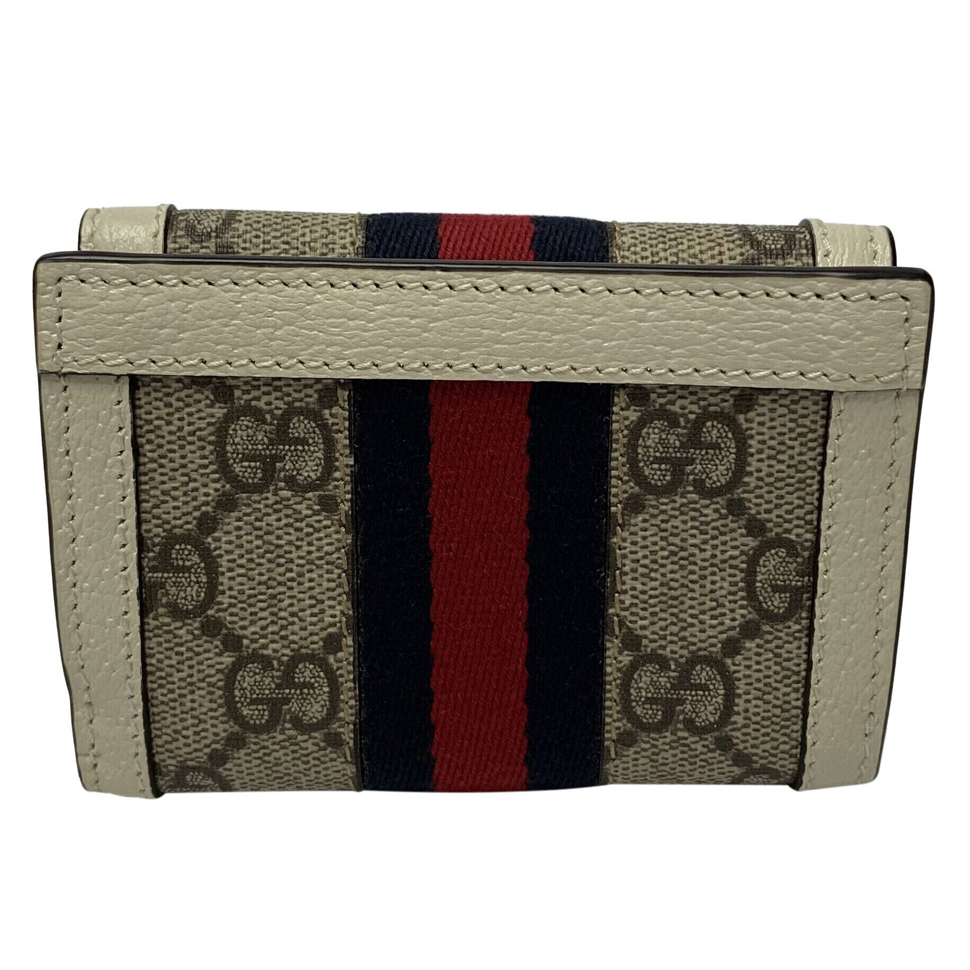 Carteira Gucci Monograma e Faixa Web