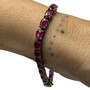Pulseira Frattina Tennis Ouro Branco e Rubis