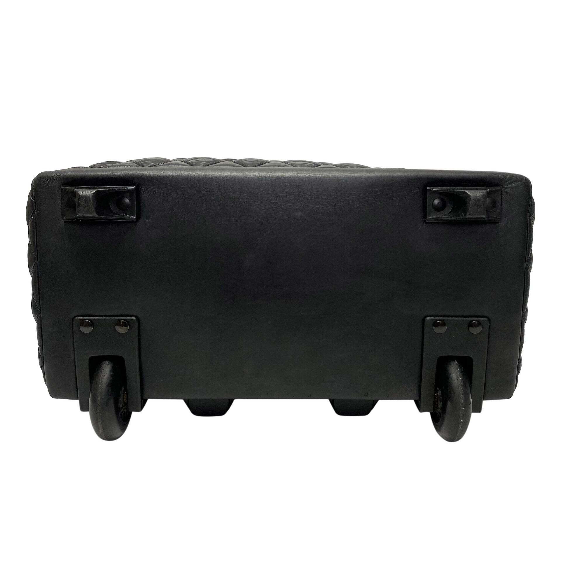 Mala Chanel Nylon Coco Cocoon Rolling Trolley Preto