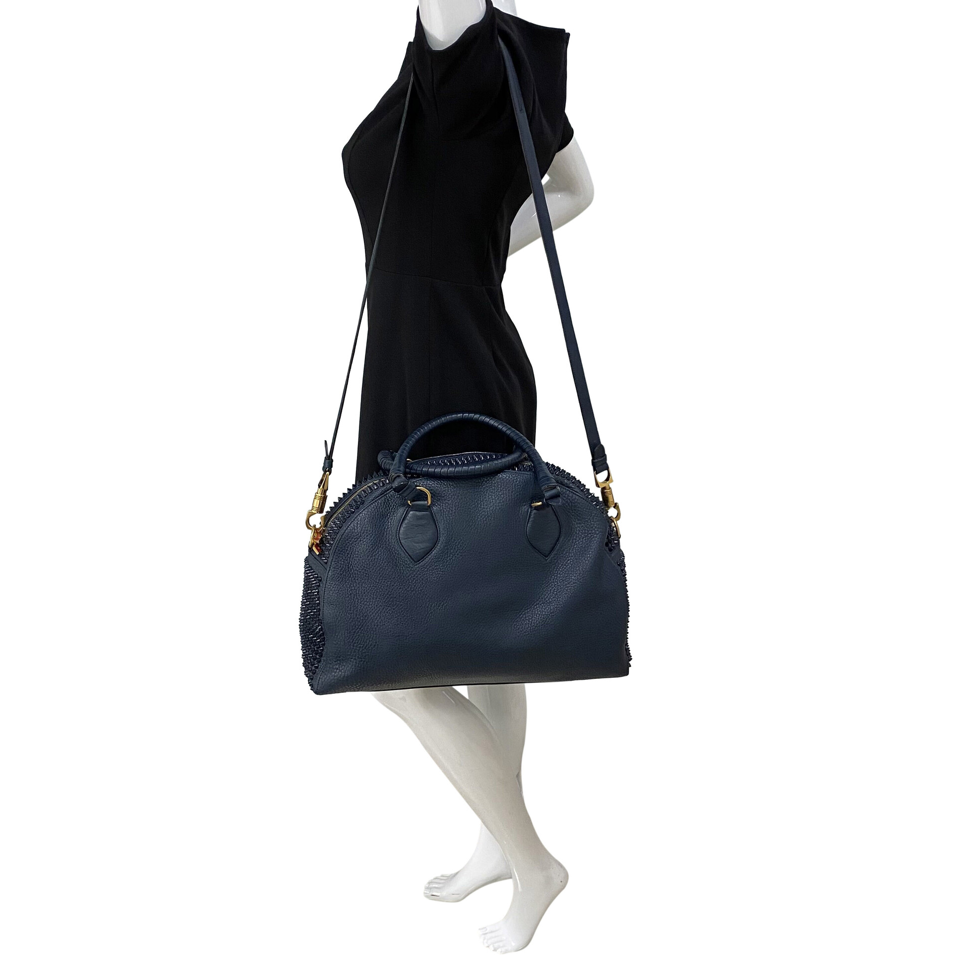 Bolsa Christian Louboutin Azul com Spikes