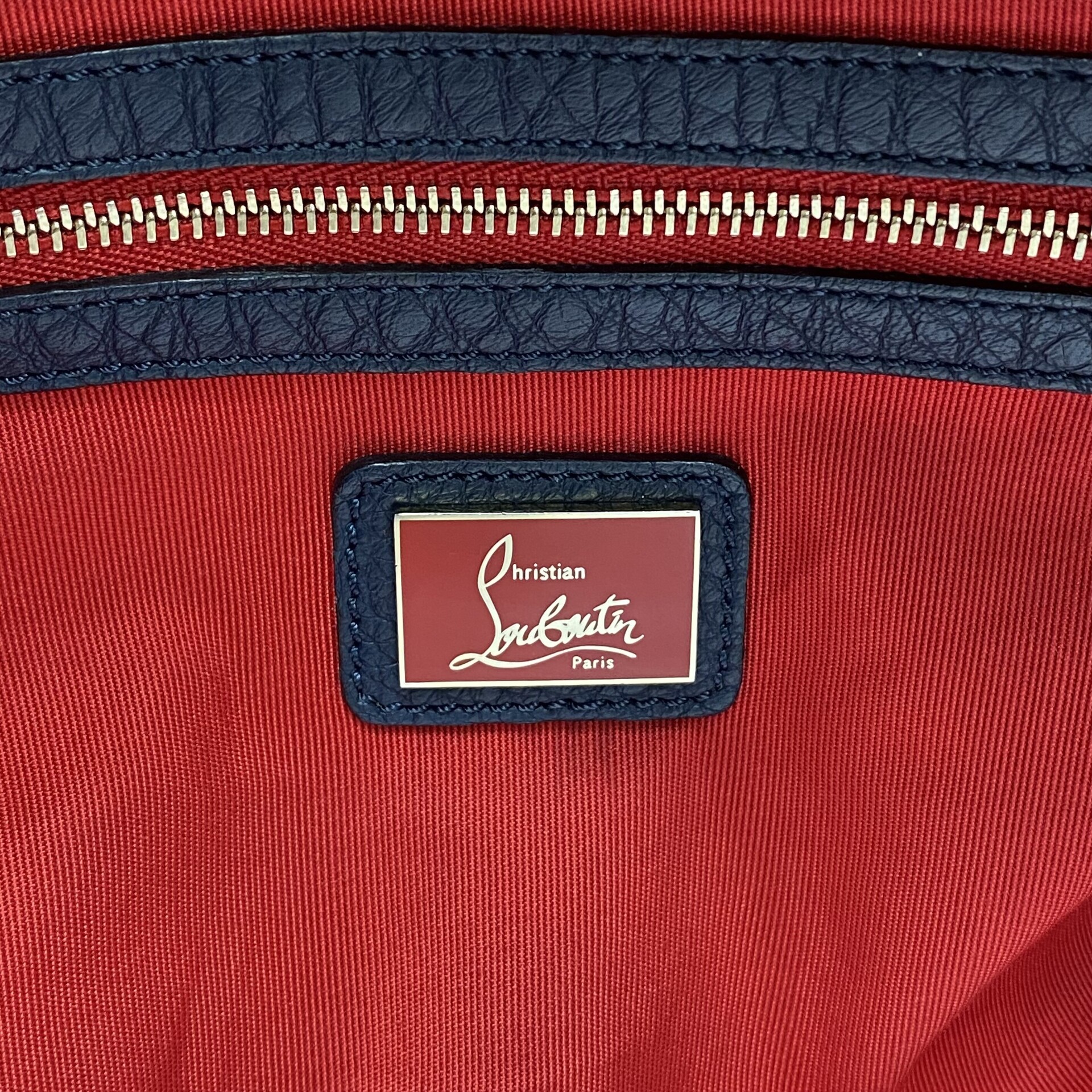Bolsa Christian Louboutin Azul com Spikes
