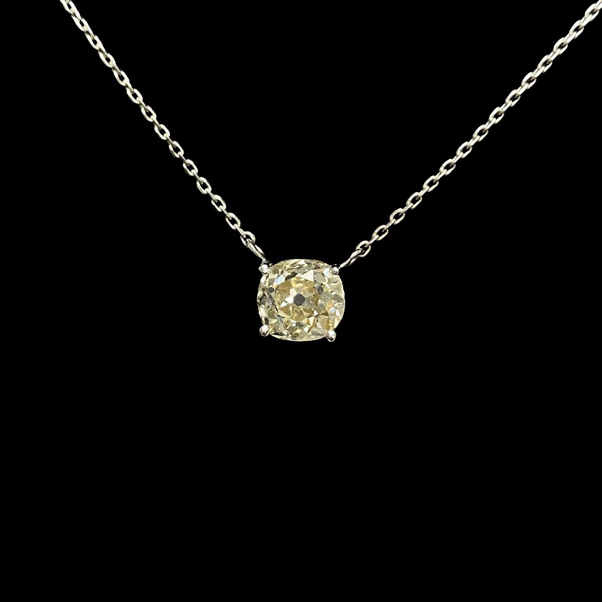 Colar Ponto de Luz Ouro Branco - 1.58 ct.
