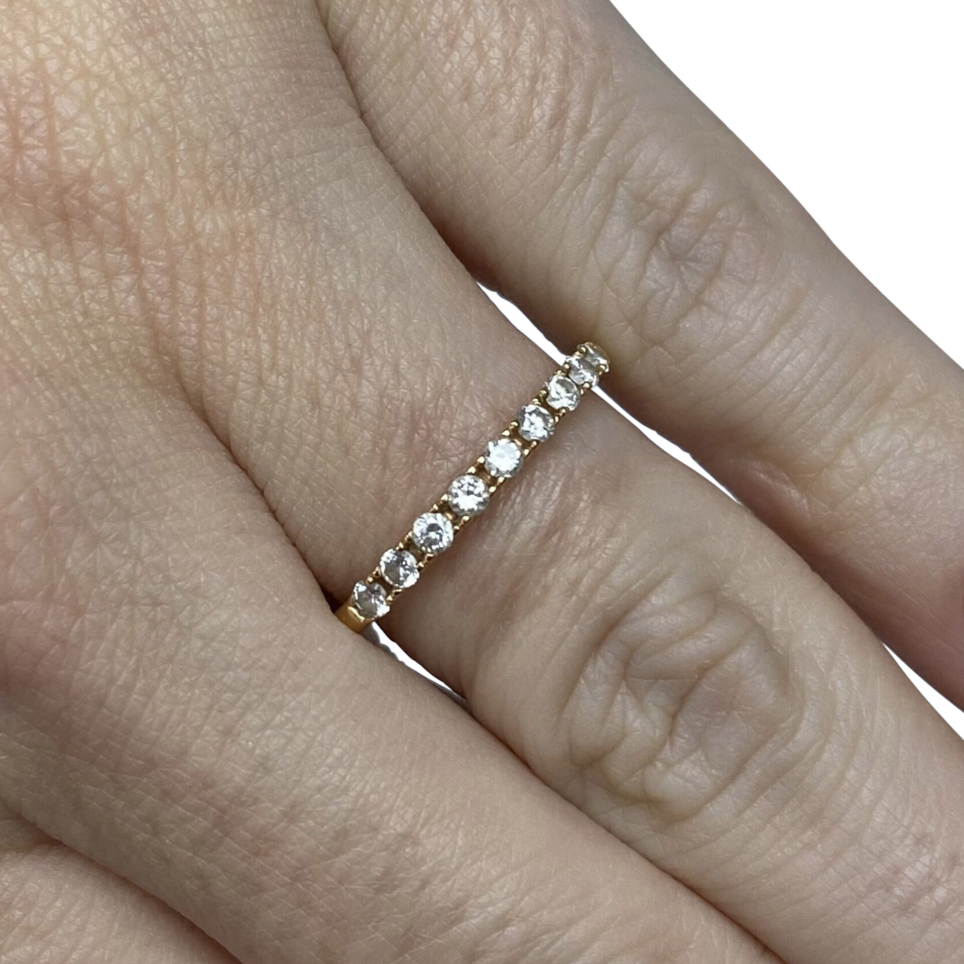 Meia Aliança Vivara Eternity - Ouro Amarelo com Diamantes